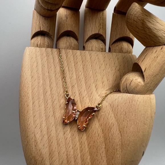 Elegant Statement Butterfly Necklace - Classic Boho Chic Butterfly Necklace - Picture 3 of 9